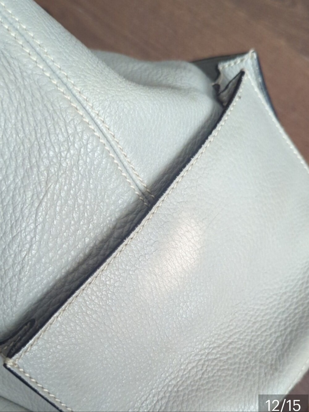 Loro Piana Gray Leather Drawstring Bucket Bag - Picture 12 of 15